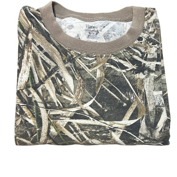 Hanes Mossy-Style Camo T-Shirt Men’s Medium – Outdoors Hunting Tee - Picture 6 of 8